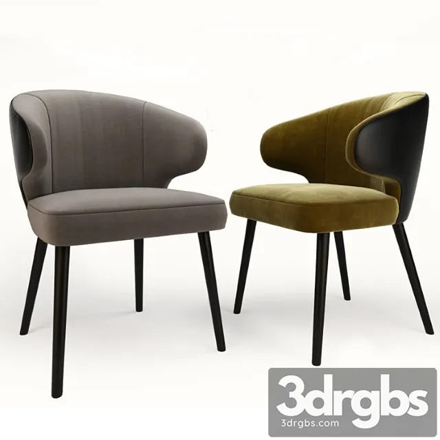 Aston dining little armchair minotti 2 3D Model Download