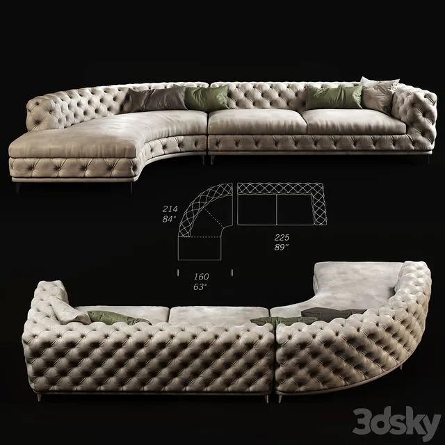 Aston sofa 3D Model Aston sofa 3D Model