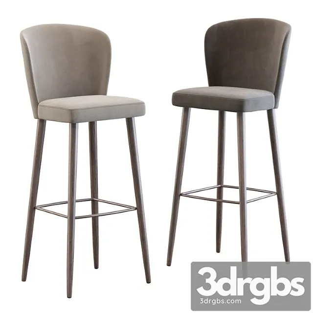 Aston stool by minotti 2 3D Model Download