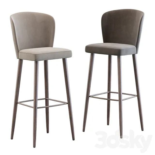 Aston Stool by Minotti 3D Model Aston Stool by Minotti 3D Model