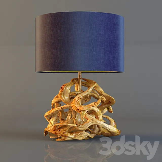 Astor Place. Large Driftwood Lamp 3DModel Astor Place. Large Driftwood Lamp 3DModel