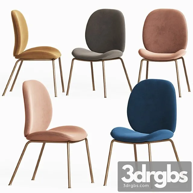 Astor upholstered dining chair 2 3D Model Download