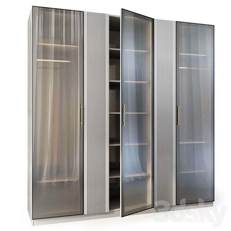 Astoria oar wardrobe. Wardrobe by Enza Home 3D Model Astoria oar wardrobe. Wardrobe by Enza Home 3D Model