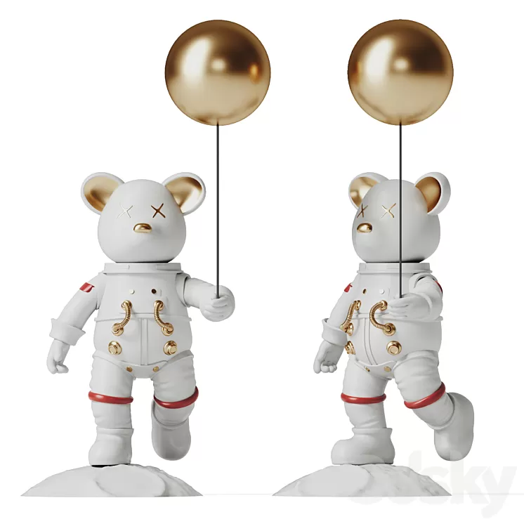 astronaut bear 3D Model Free Download