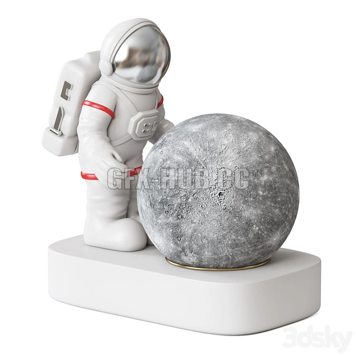 Astronaut lamp 3D Model Astronaut lamp 3D Model