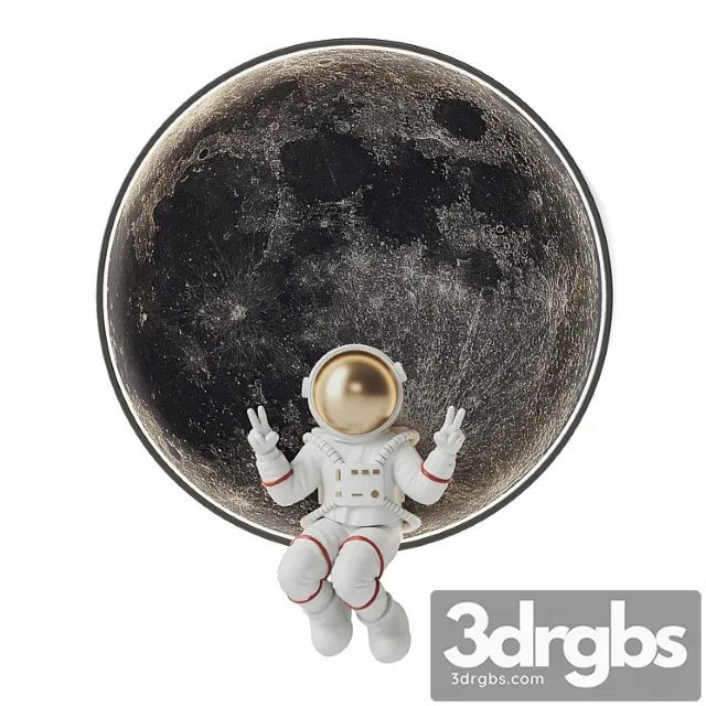 Astronaut Wall Light 3D Model Download