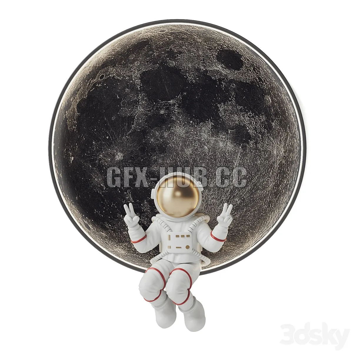 Astronaut Wall Light 3D Model Astronaut Wall Light 3D Model