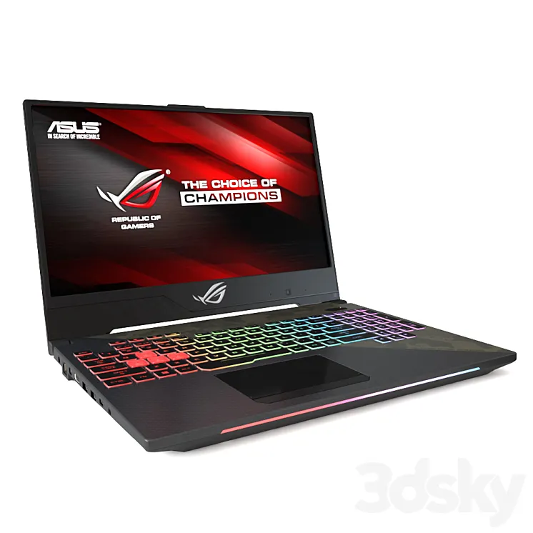 ASUS ROG SCAR II Laptop 3D Model Free Download