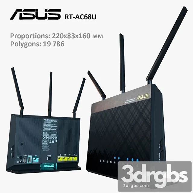 ASUS RT AC68U 3D Model Download