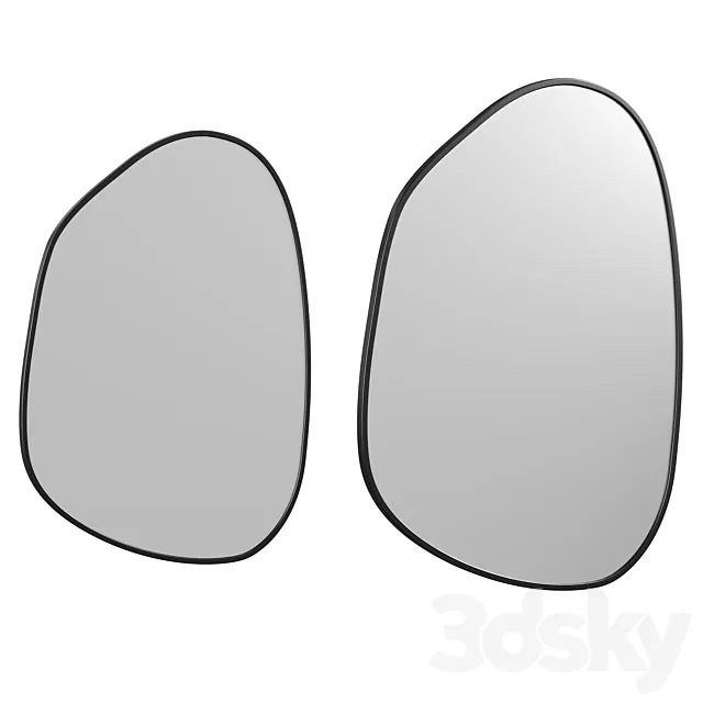 Asymmetrical Mirror Home Decor Irregular Mirror Aesthetic Mirror Wall Decor Luxury Mirror 3D Model