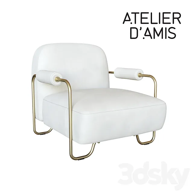 ATELIER D’AMIS PIPELINE MI ARMCHAIR 3D Model