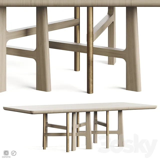 Atelier Tortil Wood I Table 3D Model Atelier Tortil Wood I Table 3D Model