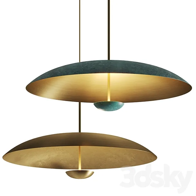 Atelier001 Cosmis Oxidium & Verdigris Pendant Lamps 3D Model