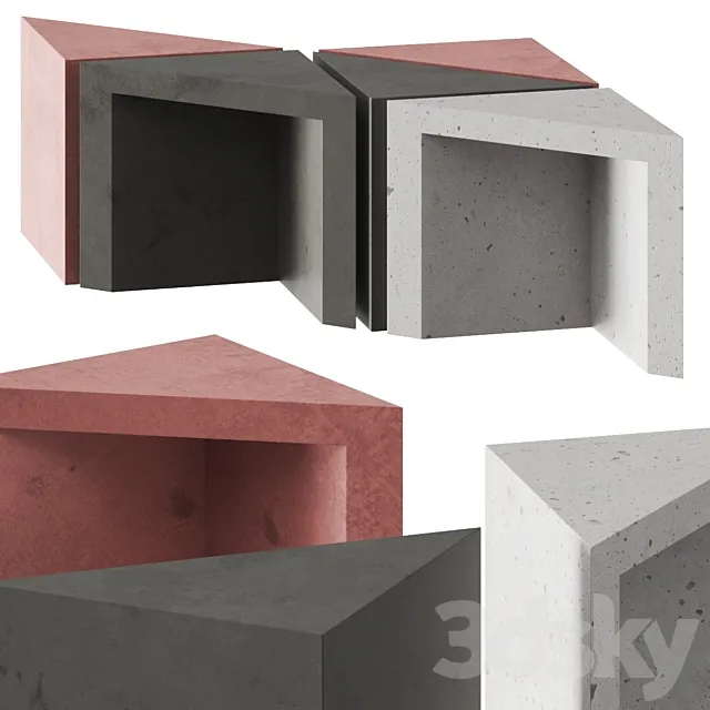 AtelierB Triangle Coffee Tables 3DModel AtelierB Triangle Coffee Tables 3DModel