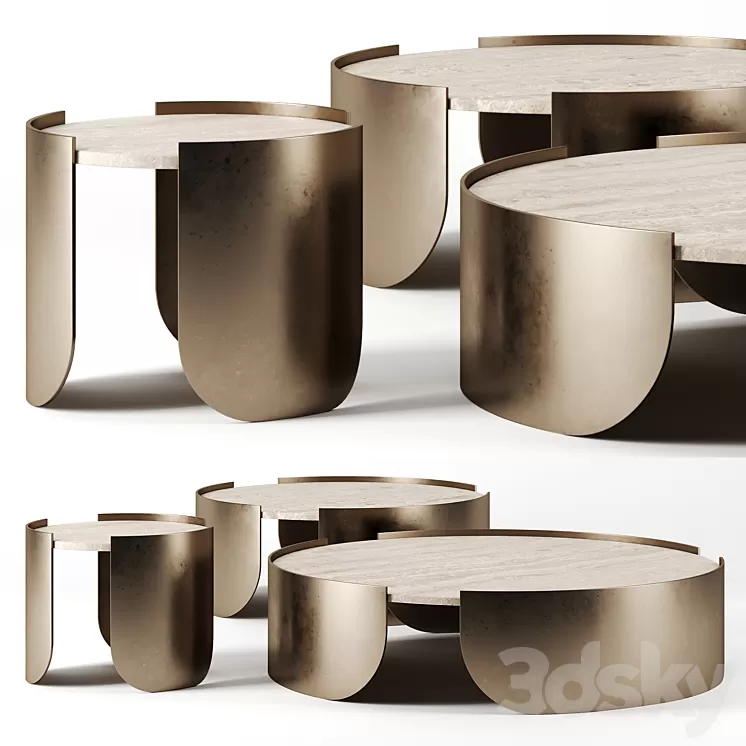 Atenae coffee tables by Cantori 3D Model Atenae coffee tables by Cantori 3D Model