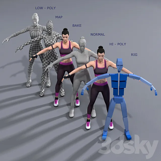 Athlete 2 3D Model
