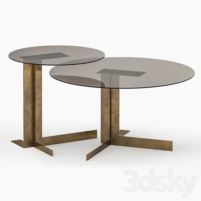Atlantide coffee & side table 3D Model