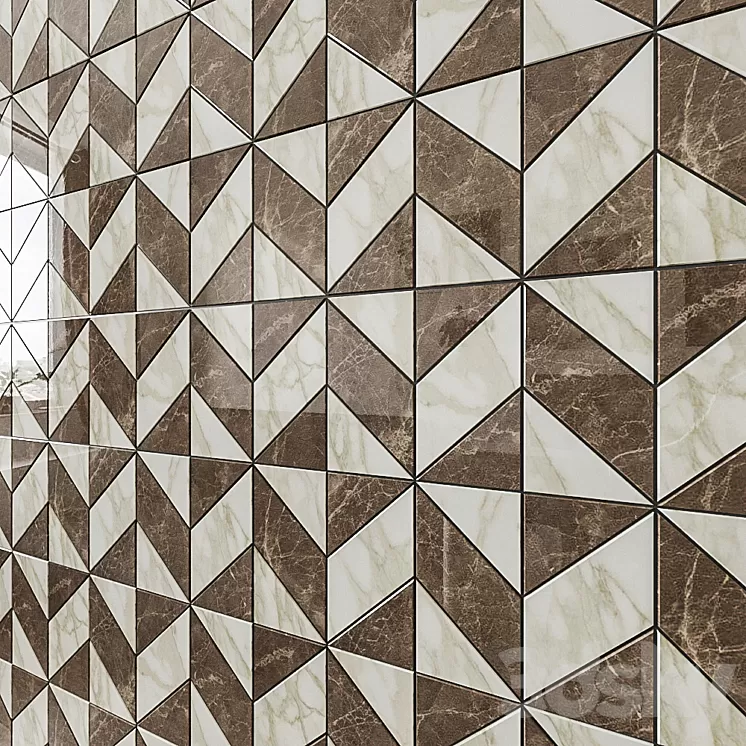 ATLAS CONCORDE MARVEL EDGE Gris-Calacatta Mosaico Cubes Lapp 3D Model