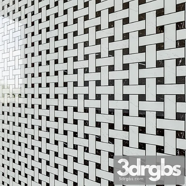Atlas concorde marvel stone basketweave cold lappato 3D Model Download