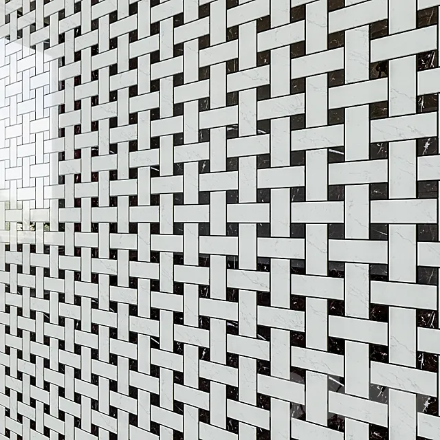 ATLAS CONCORDE MARVEL STONE Basketweave Cold Lappato 3D Model