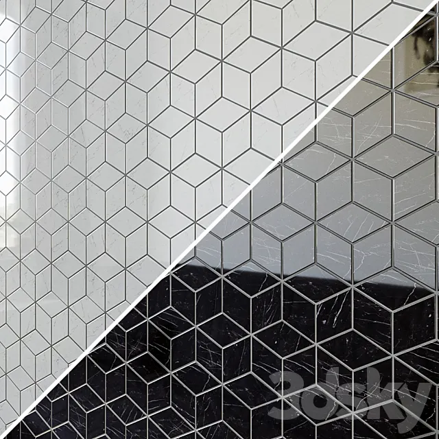 ATLAS CONCORDE MARVEL STONE Mosaico Esagono 3D Model