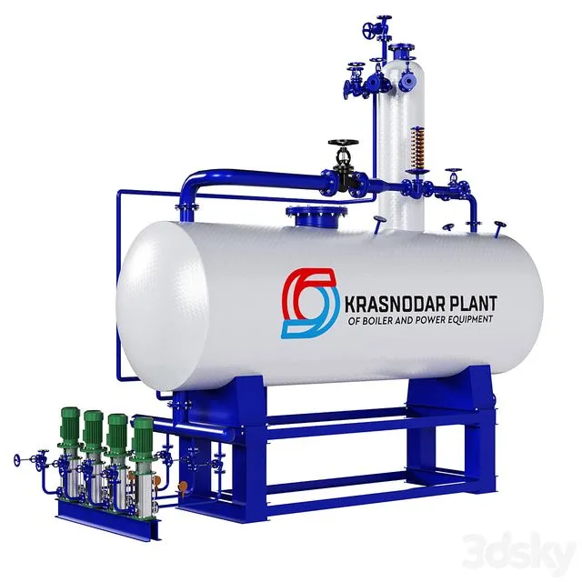 ATMOSPHERIC PRESSURE DEAERATOR DA-3 3D Model ATMOSPHERIC PRESSURE DEAERATOR DA-3 3D Model