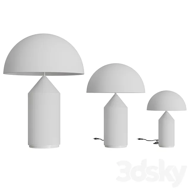 Atollo glass table lamp 3D Model Atollo glass table lamp 3D Model
