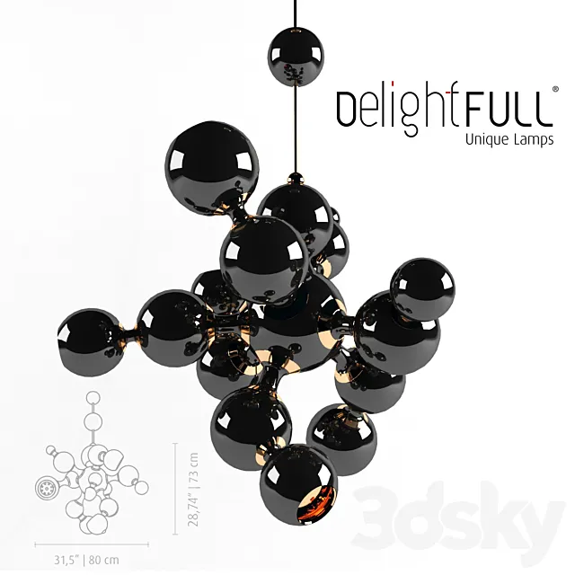 Atomic suspension lamp _ Delightfull 3DModel Atomic suspension lamp _ Delightfull 3DModel