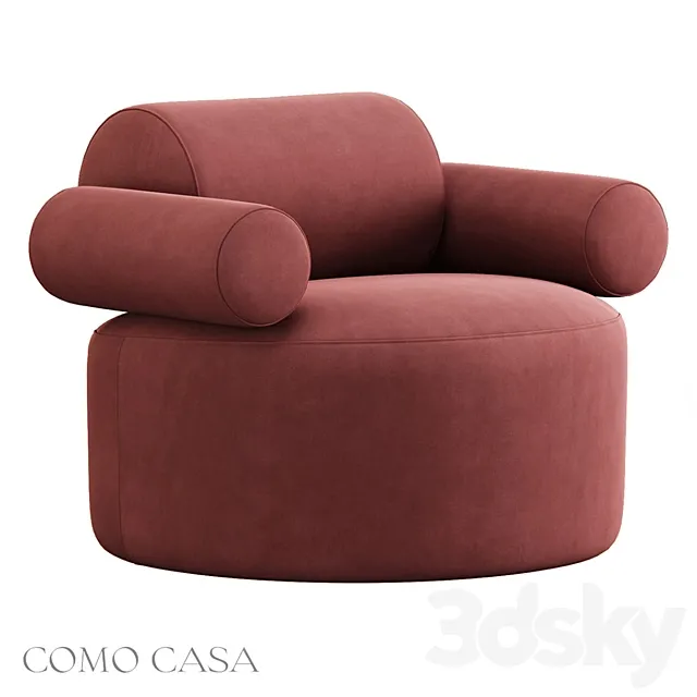 Atrani armchair Como Casa 3D Model Atrani armchair Como Casa 3D Model