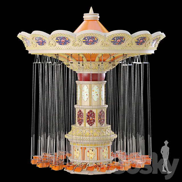 Attraction. Carousel 3DModel