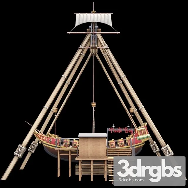Attraktsion Piratskii Korabl 3D Model Download