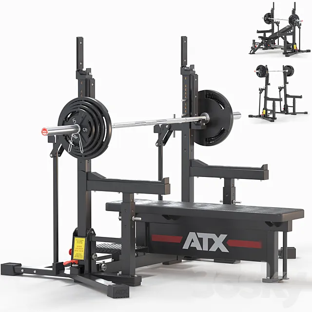 ATX_IPF Powerlifting Combo Rack COP-700 3D Model