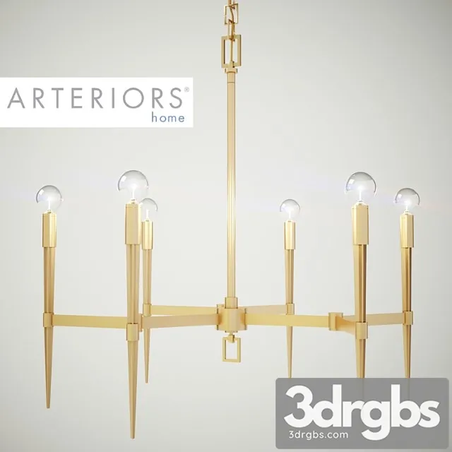 Auburn antique brass chandelier from arteriors 3D Model Download Auburn antique brass chandelier from arteriors 3D Model Download