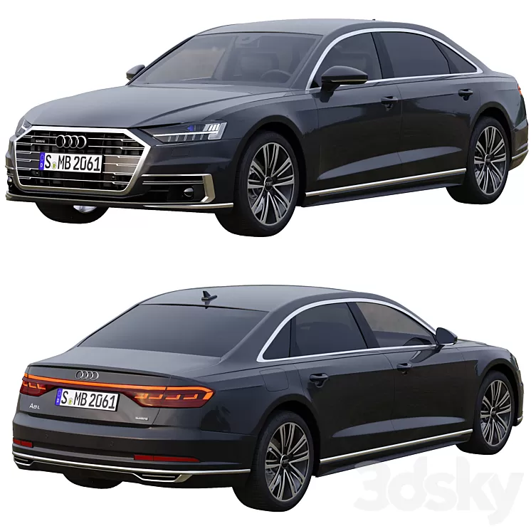 Audi A8 Long 3D Model