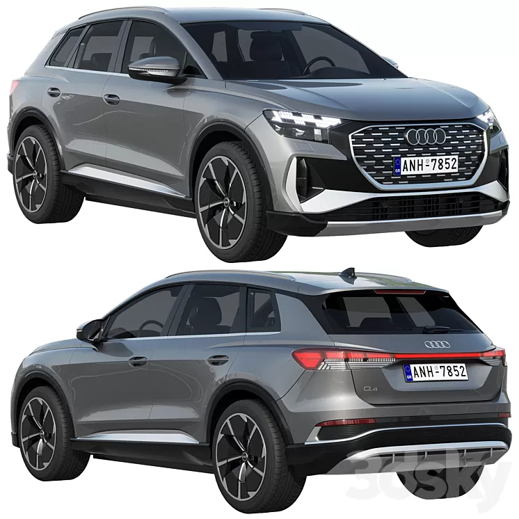 Audi Q4 e-tron 2021 3D Model Free Download