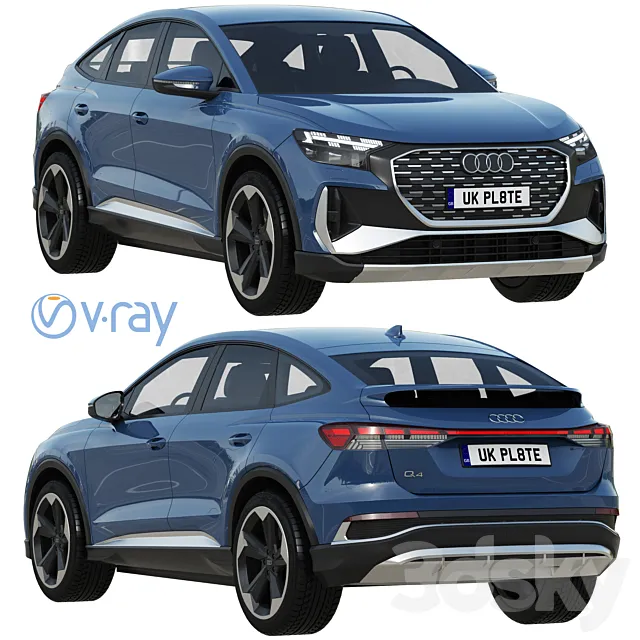 Audi Q4 Sportback e-tron 2021 3D Model