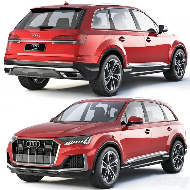 Audi Q7 S-Line 2020 3D Model