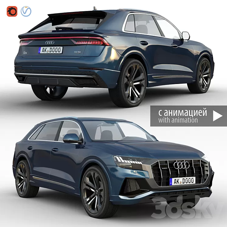 Audi Q8 2019 3D Model