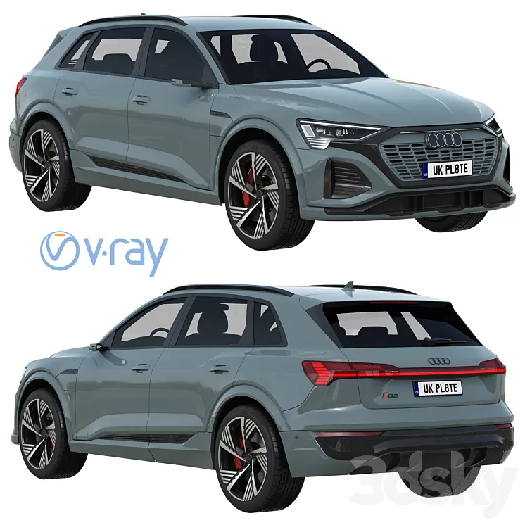 Audi Q8 e-tron 3D Model Free Download