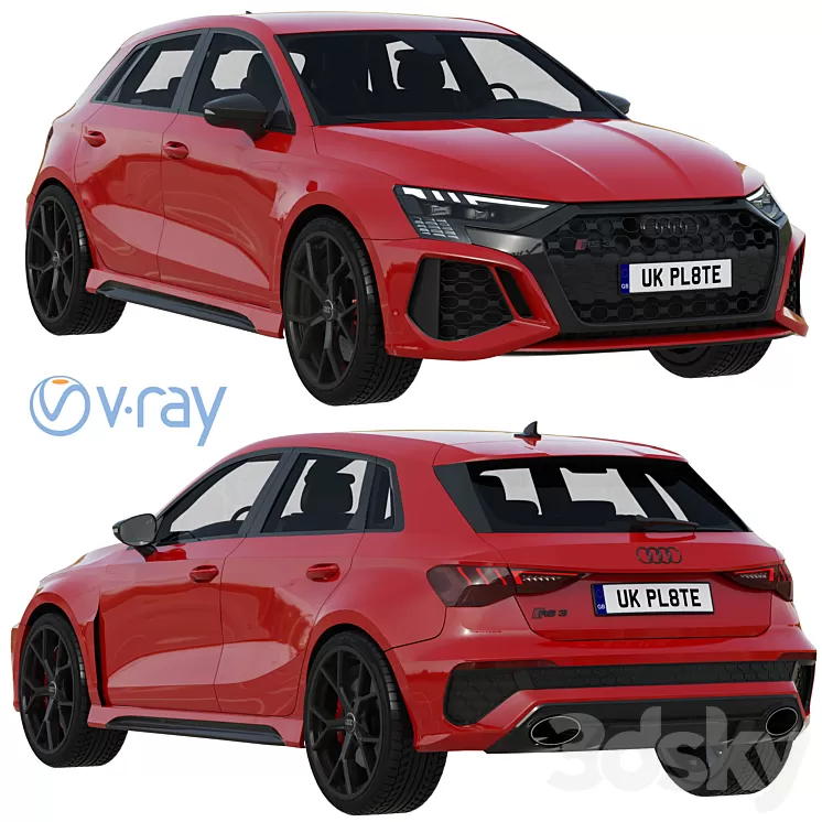 Audi RS3 Sportback 2021 3D Model