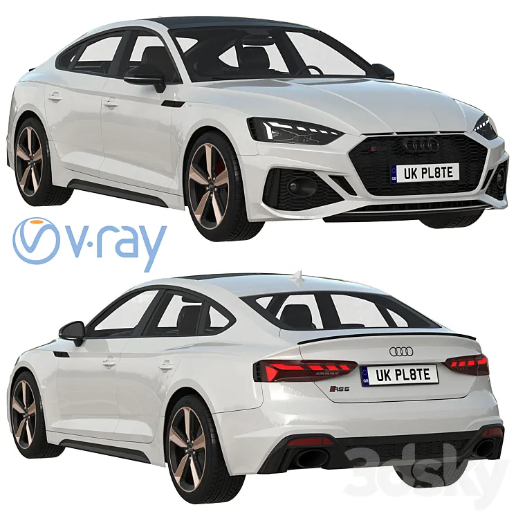 Audi RS5 Sportback 2020 3D Model Free Download