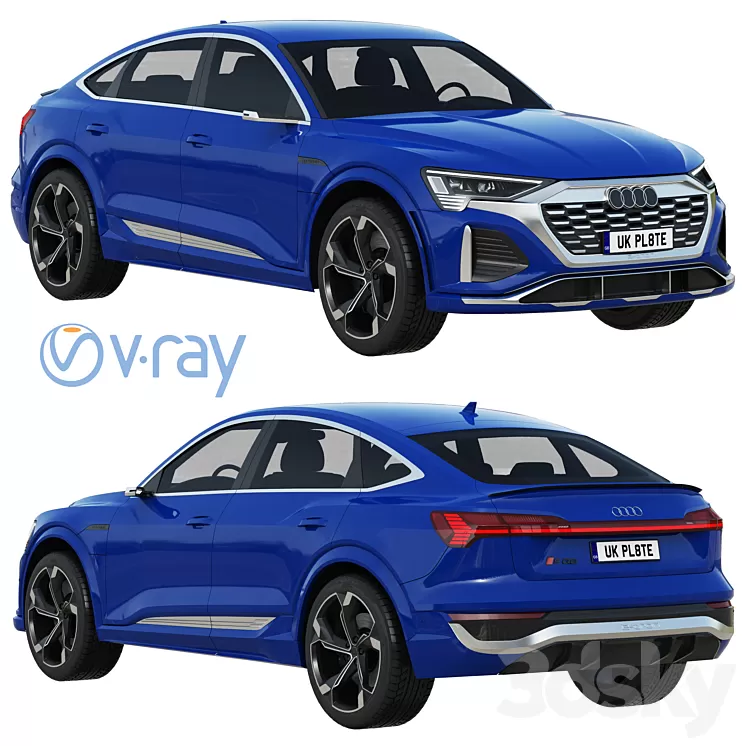 Audi SQ8 Sportback e-tron 3D Model Free Download