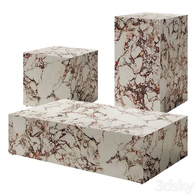 AUDO Plinth Marble Table by Norm (Menu) 3D Model AUDO Plinth Marble Table by Norm (Menu) 3D Model