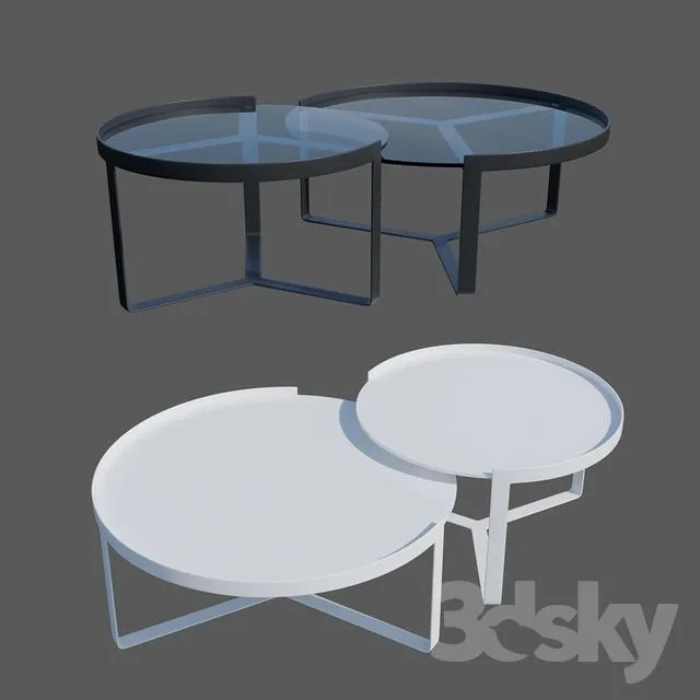 Aula Nesting Coffee Table 3D Model