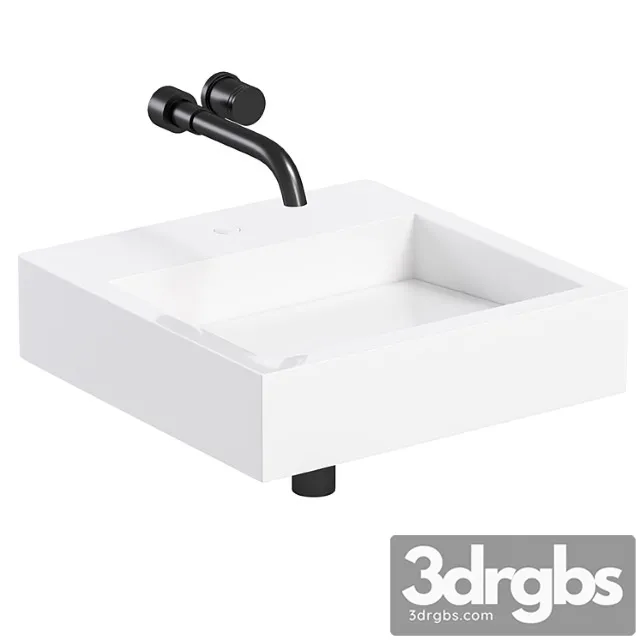 Aura Wall Hung Stone Basin 3D Model Download Aura Wall Hung Stone Basin 3D Model Download