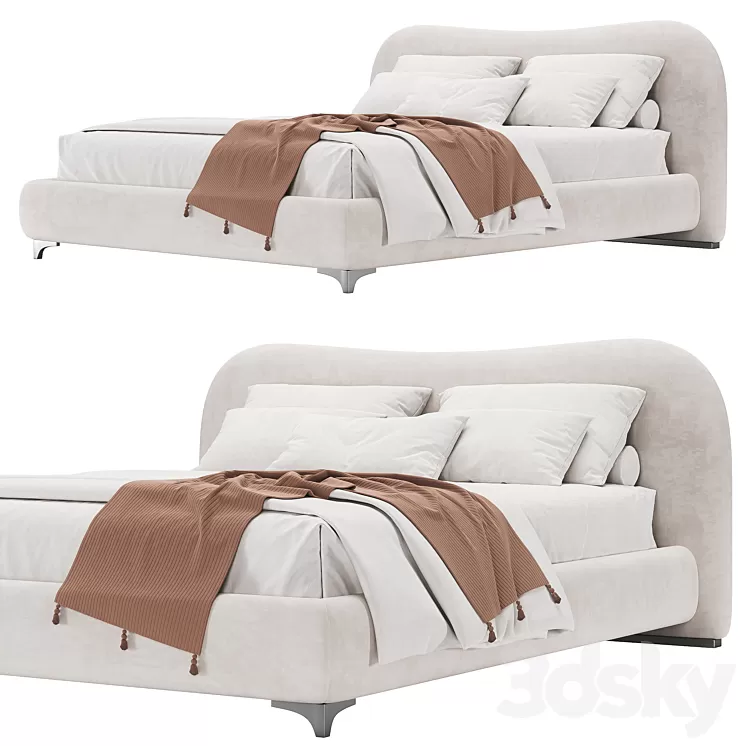 AURORE BED 3D Model Free Download