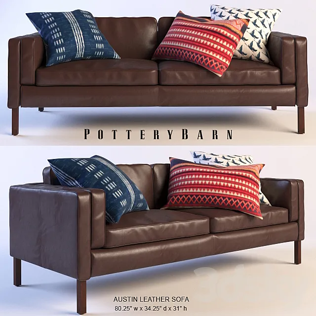 AUSTIN Collection – a collection of upholstered furniture in retro style 3DModel AUSTIN Collection – a collection of upholstered furniture in retro style 3DModel