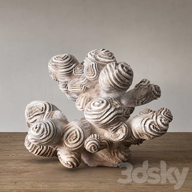 Author sculpture coral 3D Model
