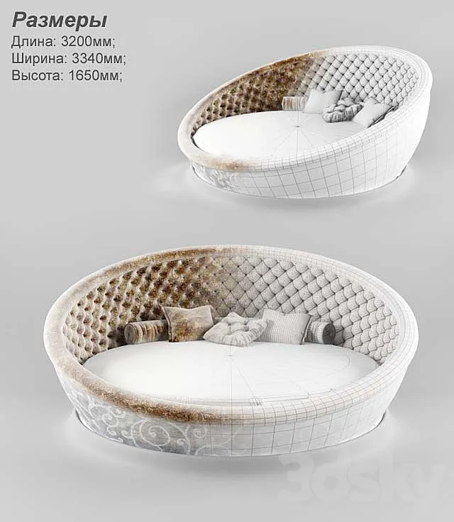 Author’s bed 3D Model