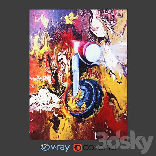 Author’s picture canvas 10 3D Model Author’s picture canvas 10 3D Model